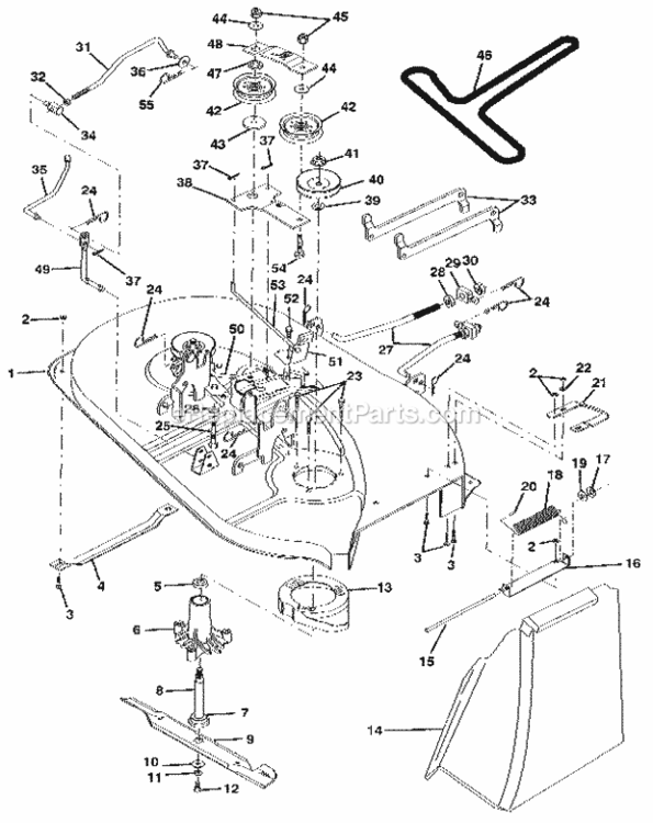 Page P Diagram and Parts List for 917256881  Craftsman Lawn Tractor