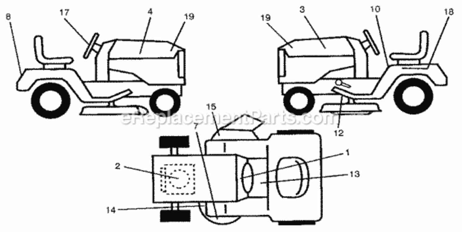 Page A Diagram and Parts List for 917256920  Craftsman Lawn Tractor