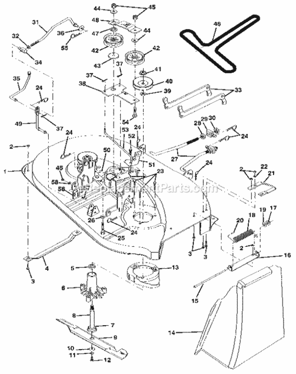 Page P Diagram and Parts List for 917256920  Craftsman Lawn Tractor