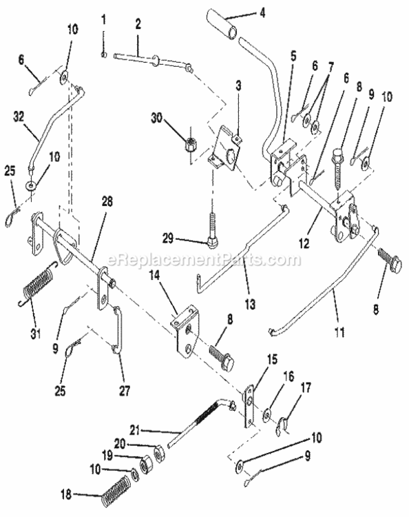 Page K Diagram and Parts List for 917256921  Craftsman Lawn Tractor