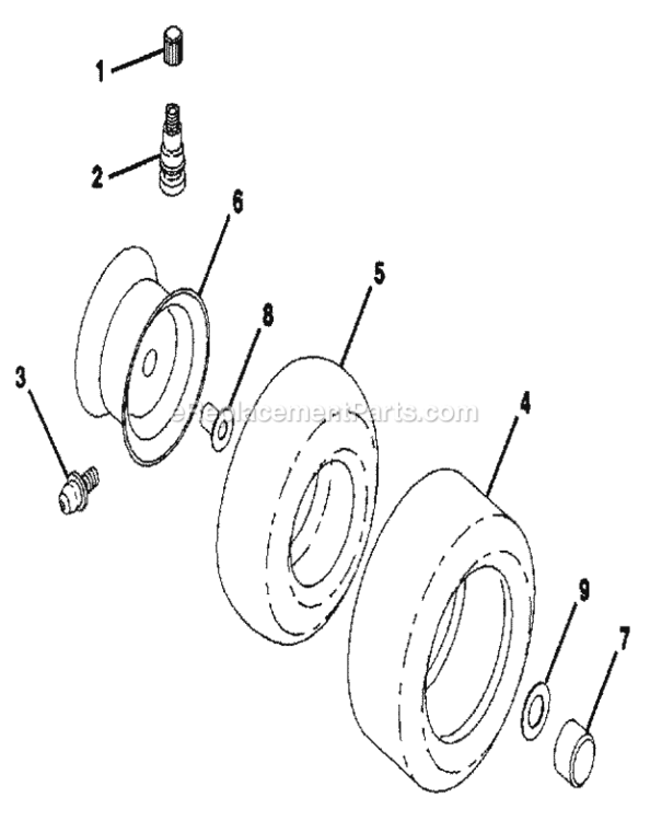 Page B Diagram and Parts List for 917256921  Craftsman Lawn Tractor