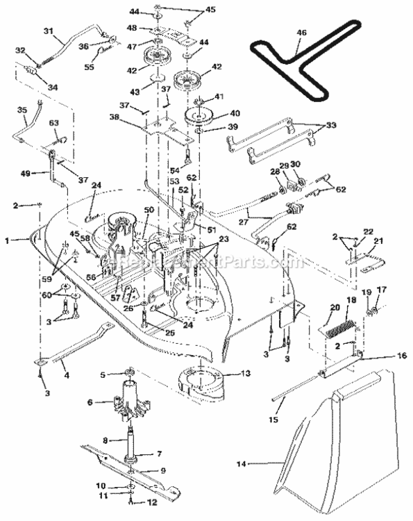 Page N Diagram and Parts List for 917256922  Craftsman Lawn Tractor