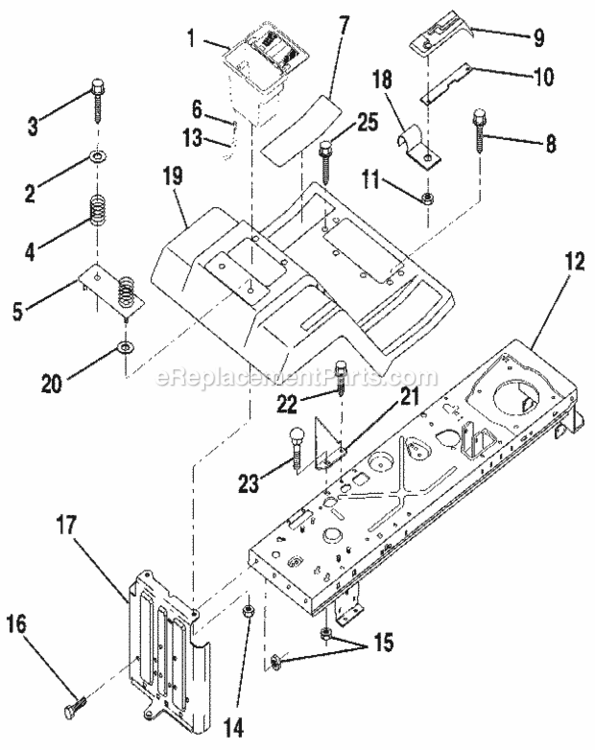 Page C Diagram and Parts List for 917256922  Craftsman Lawn Tractor