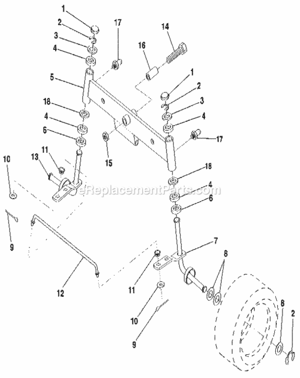 Page H Diagram and Parts List for 917256922  Craftsman Lawn Tractor
