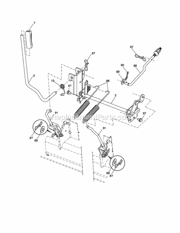Page J Diagram and Parts List for 917256940  Craftsman Lawn Tractor