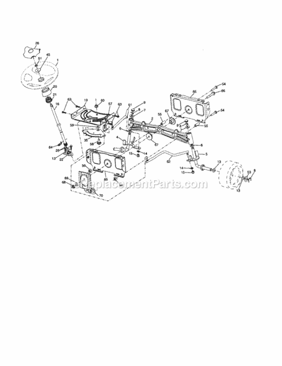 Page E Diagram and Parts List for 917256940  Craftsman Lawn Tractor