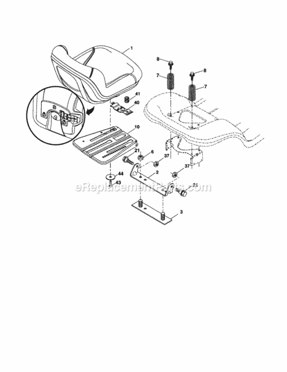 Page F Diagram and Parts List for 917256940  Craftsman Lawn Tractor