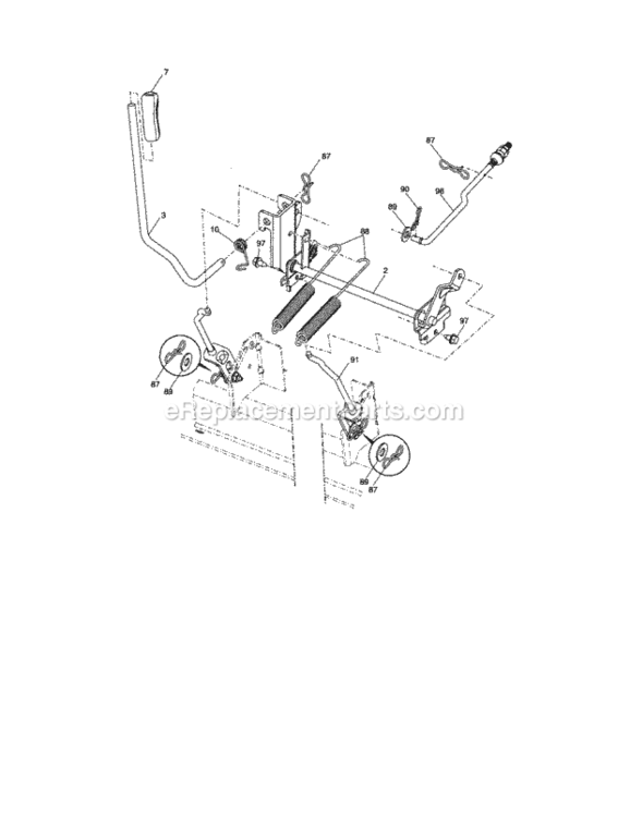 Page J Diagram and Parts List for 917256960  Craftsman Lawn Tractor
