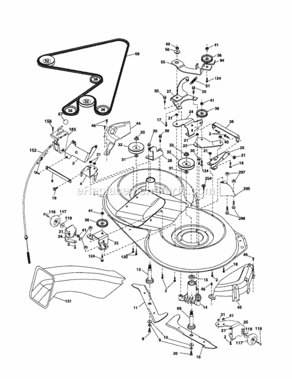 Page J Diagram and Parts List for 917256970  Craftsman Lawn Tractor
