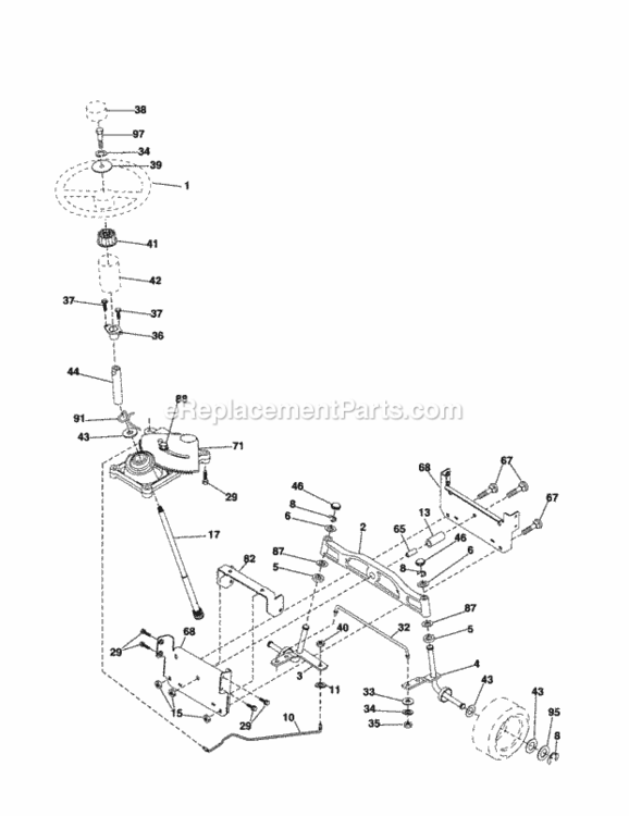 Page D Diagram and Parts List for 917256970  Craftsman Lawn Tractor