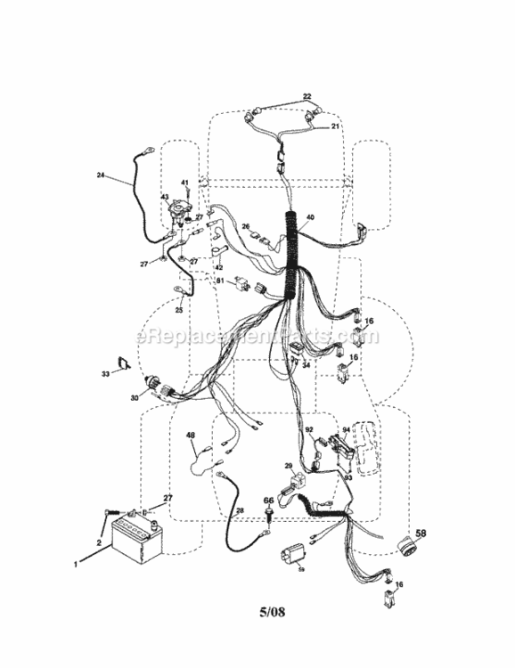 Page A Diagram and Parts List for 917256990  Craftsman Lawn Tractor