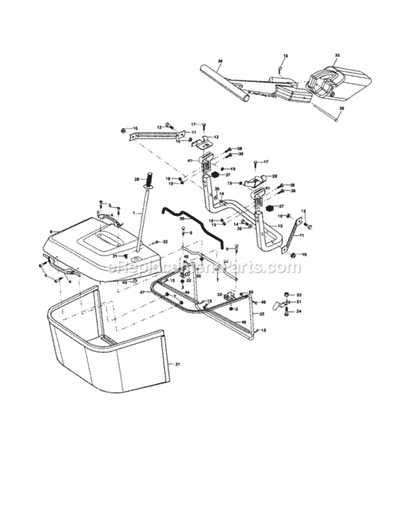 Page K Diagram and Parts List for 917256990  Craftsman Lawn Tractor