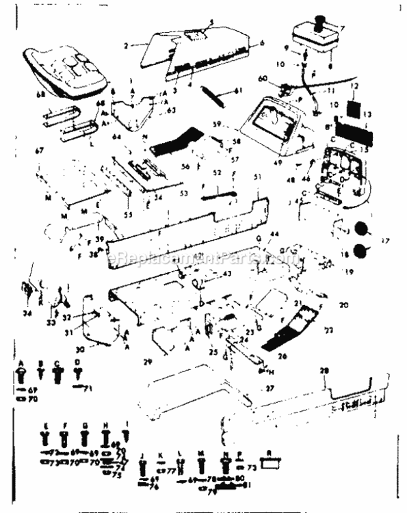 Page A Diagram and Parts List for 91725700  Craftsman Lawn Tractor