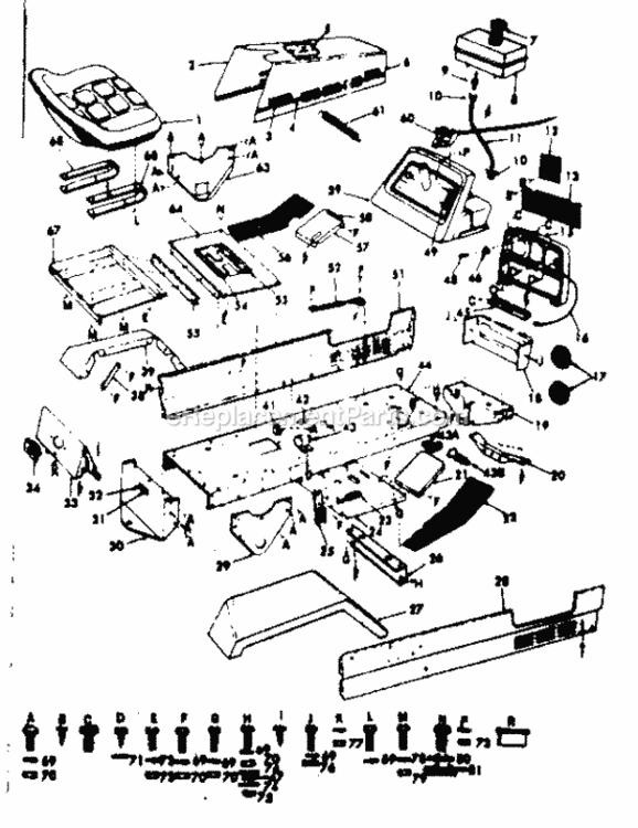 Page A Diagram and Parts List for 91725701  Craftsman Lawn Tractor