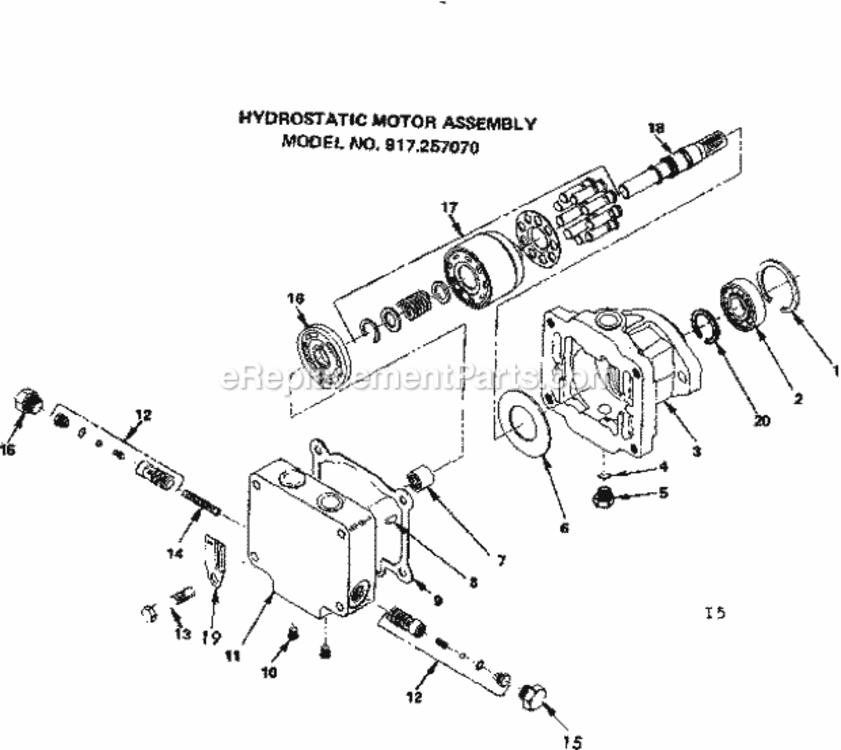 Page I Diagram and Parts List for 917257070  Craftsman Lawn Tractor