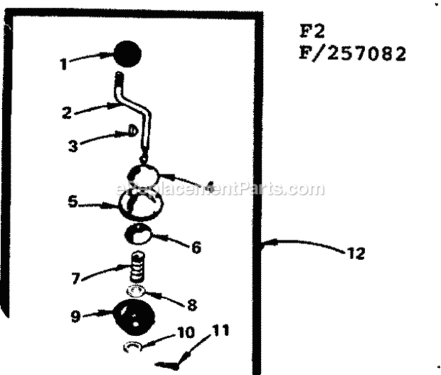 Page F Diagram and Parts List for 917257082  Craftsman Lawn Tractor