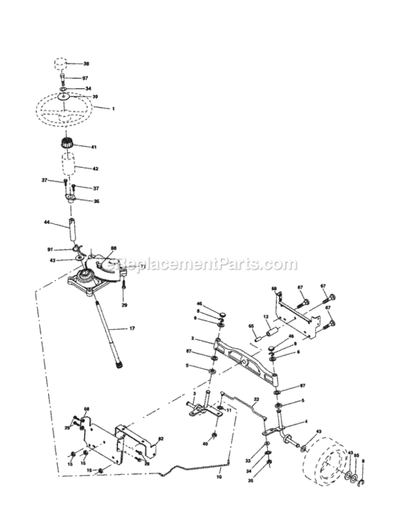Page D Diagram and Parts List for 917257150  Craftsman Lawn Tractor