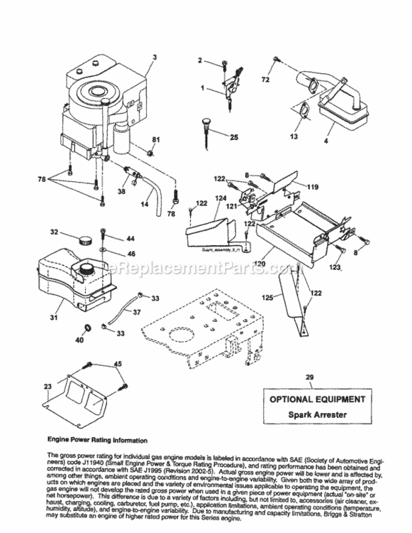 Page H Diagram and Parts List for 917257150  Craftsman Lawn Tractor