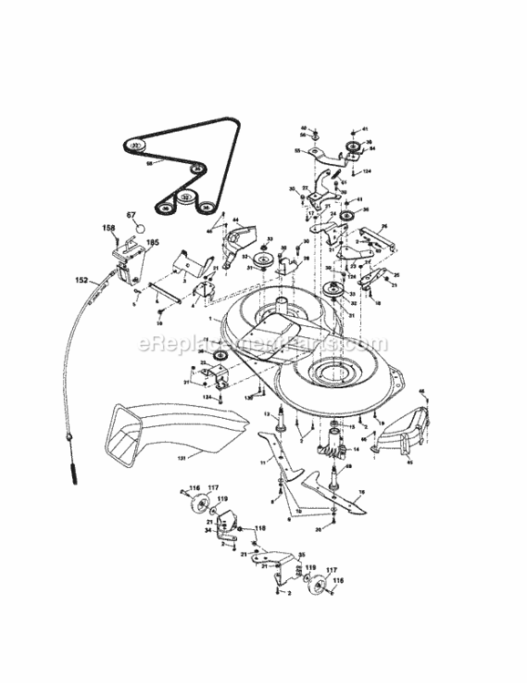 Page J Diagram and Parts List for 917257160  Craftsman Lawn Tractor