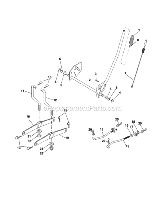 Page I Diagram and Parts List for 917257160  Craftsman Lawn Tractor
