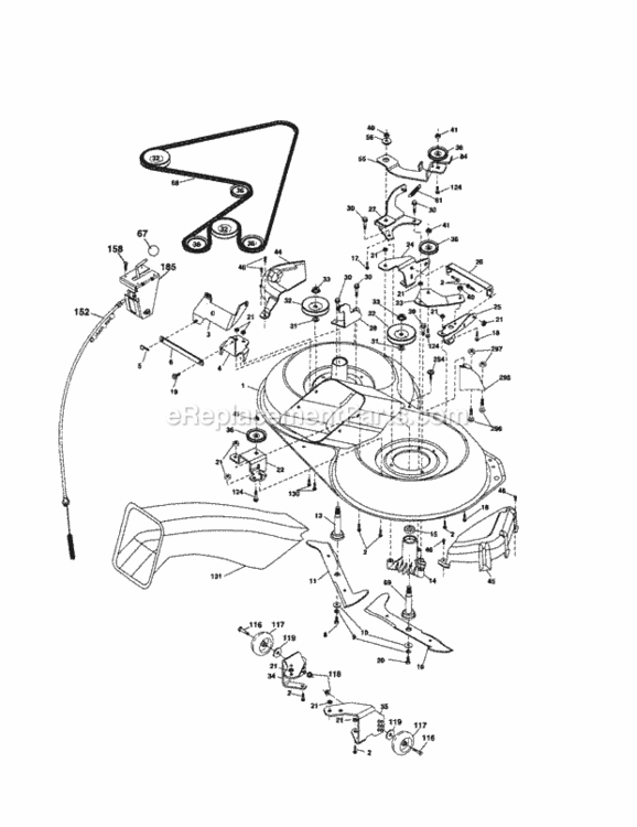 Page J Diagram and Parts List for 917257161  Craftsman Lawn Tractor