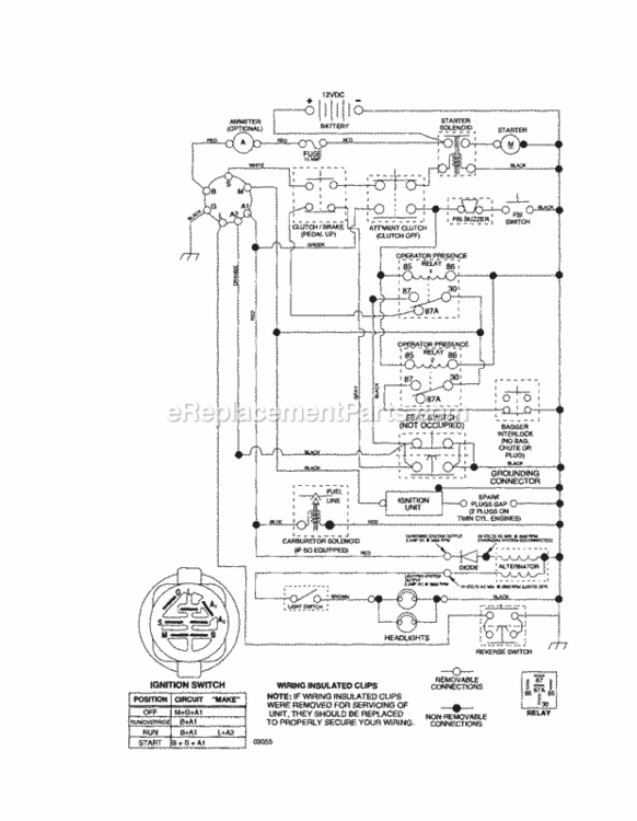 Page L Diagram and Parts List for 917257170  Craftsman Lawn Tractor