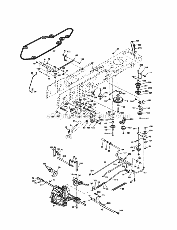 Page C Diagram and Parts List for 917257170  Craftsman Lawn Tractor