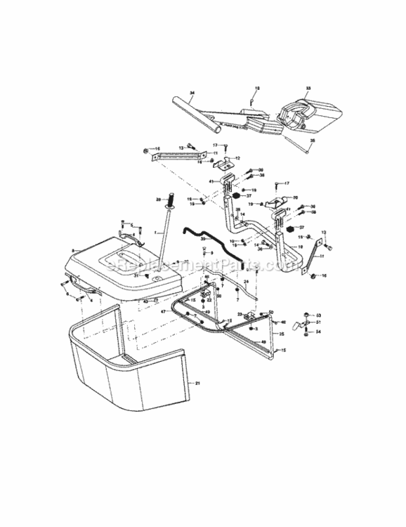 Page K Diagram and Parts List for 917257190  Craftsman Lawn Tractor
