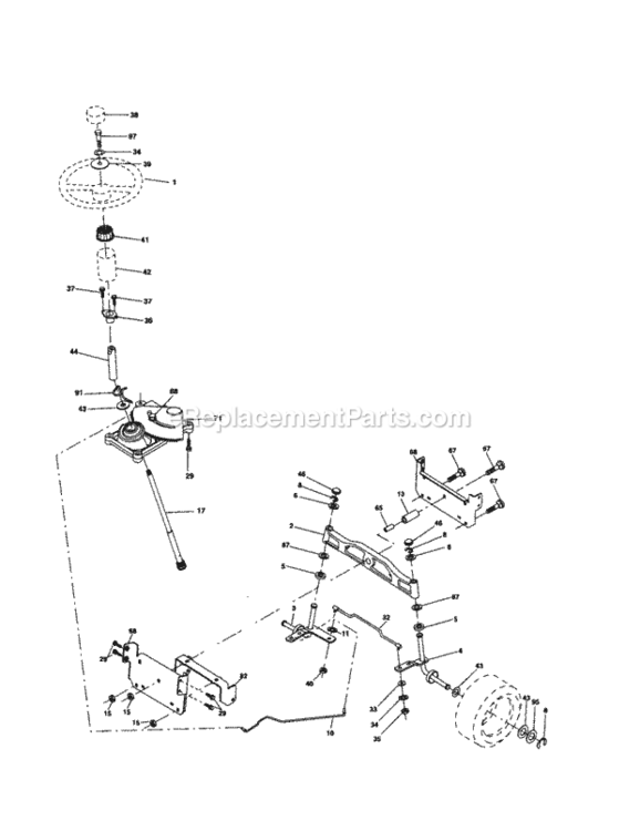 Page D Diagram and Parts List for 917257190  Craftsman Lawn Tractor
