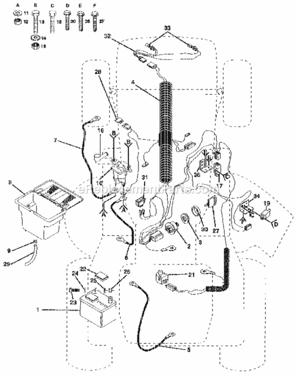 Page A Diagram and Parts List for 917257210  Craftsman Lawn Tractor