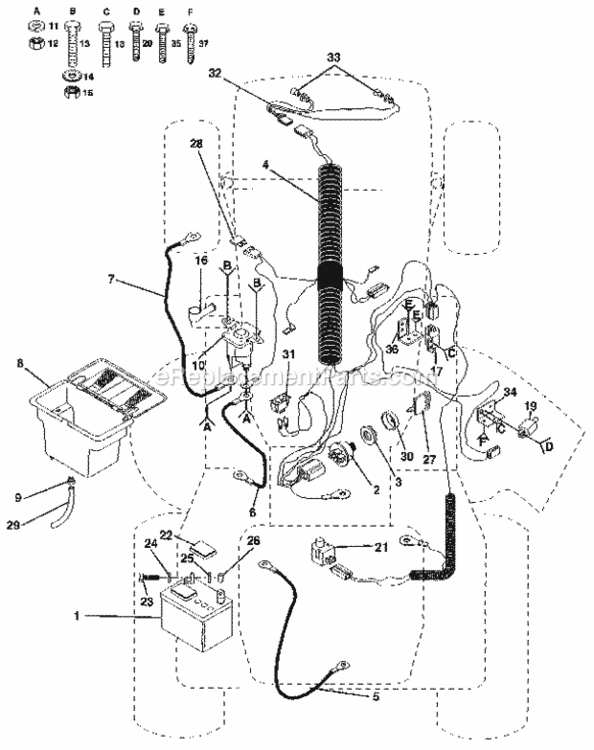 Page A Diagram and Parts List for 917257211  Craftsman Lawn Tractor
