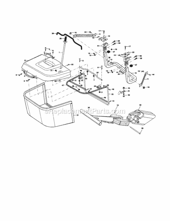 Page K Diagram and Parts List for 917257250  Craftsman Lawn Tractor