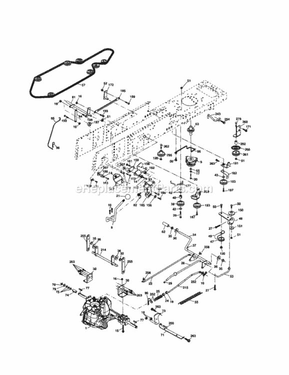 Page C Diagram and Parts List for 917257250  Craftsman Lawn Tractor