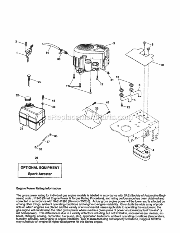 Page D Diagram and Parts List for 917257251  Craftsman Lawn Tractor