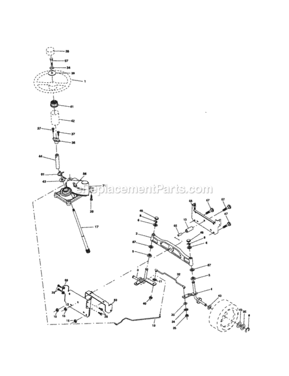 Page D Diagram and Parts List for 917257260  Craftsman Lawn Tractor