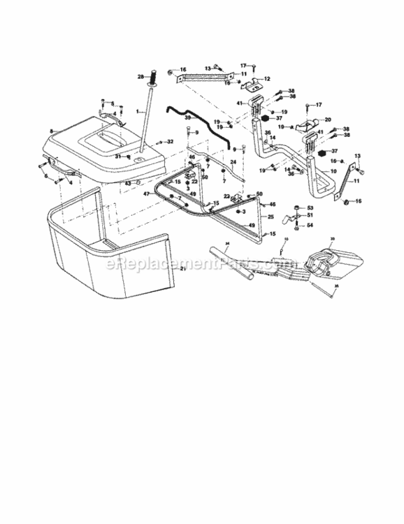 Page K Diagram and Parts List for 917257261  Craftsman Lawn Tractor
