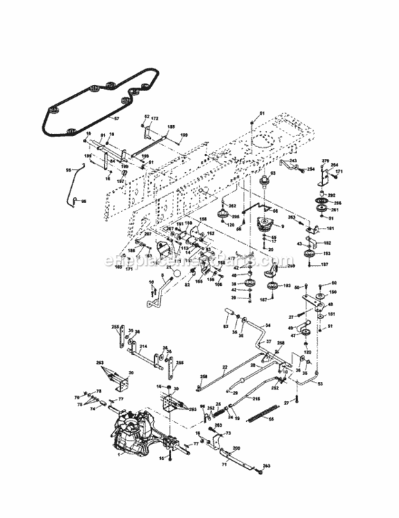 Page C Diagram and Parts List for 917257261  Craftsman Lawn Tractor