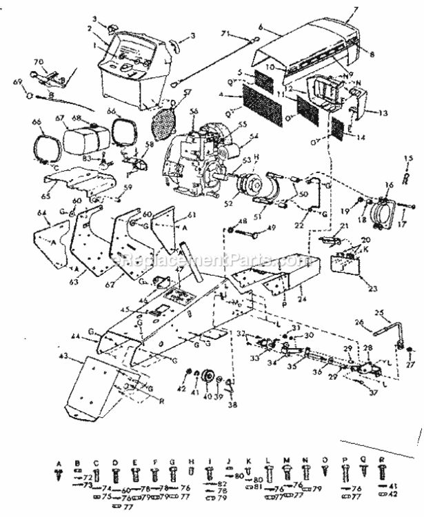 Page A Diagram and Parts List for 91725731  Craftsman Lawn Tractor