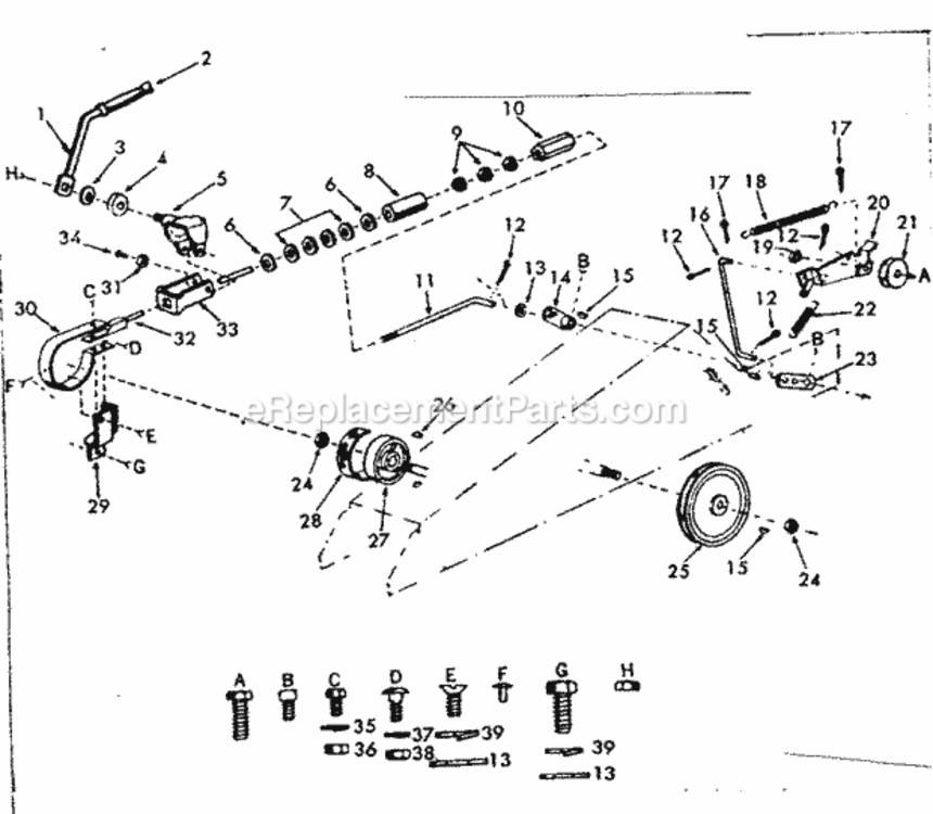 Page D Diagram and Parts List for 91725731  Craftsman Lawn Tractor