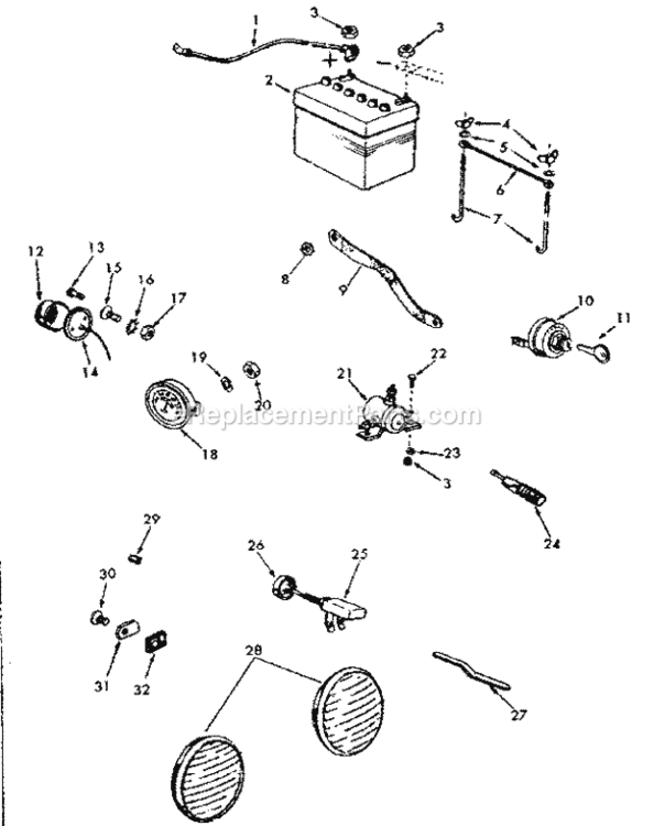 Page E Diagram and Parts List for 91725731  Craftsman Lawn Tractor