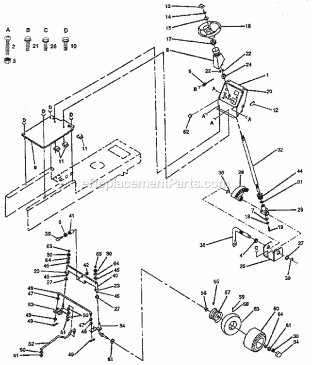 Page D Diagram and Parts List for 917257360  Craftsman Lawn Tractor