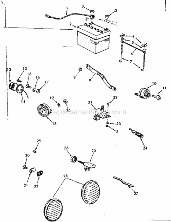 Page E Diagram and Parts List for 91725741  Craftsman Lawn Tractor