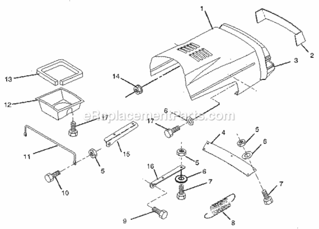 Page B Diagram and Parts List for 917257460  Craftsman Lawn Tractor