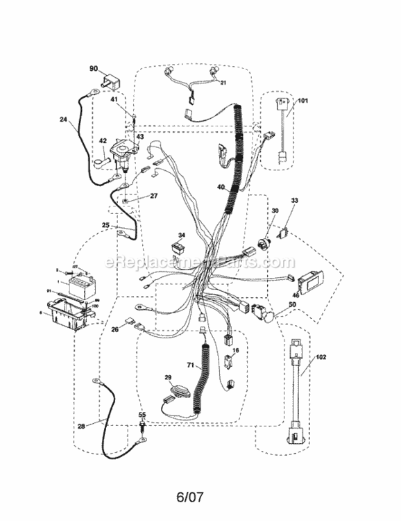 Page A Diagram and Parts List for 917257490  Craftsman Lawn Tractor