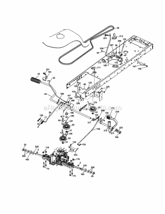 Page D Diagram and Parts List for 917257490  Craftsman Lawn Tractor