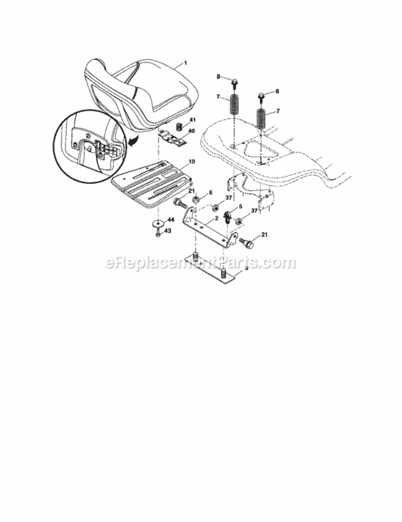 Page F Diagram and Parts List for 917257490  Craftsman Lawn Tractor
