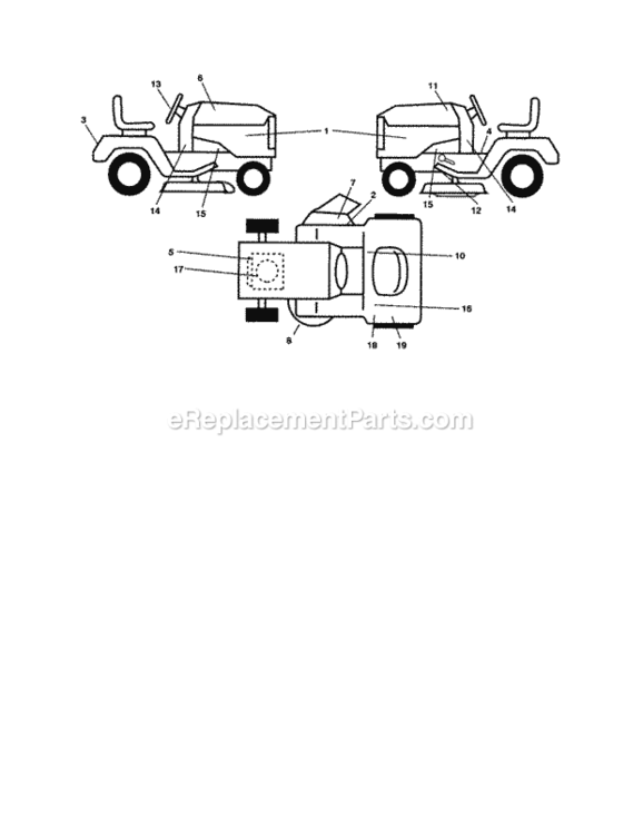 Page G Diagram and Parts List for 917257490  Craftsman Lawn Tractor