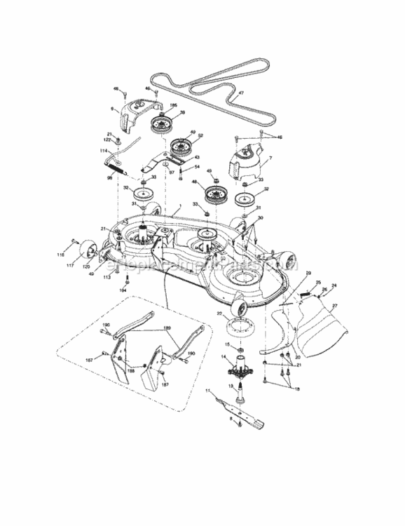 Page I Diagram and Parts List for 917257490  Craftsman Lawn Tractor