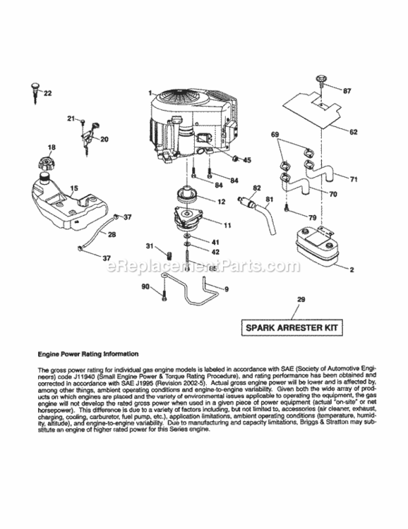 Page D Diagram and Parts List for 917257491  Craftsman Lawn Tractor
