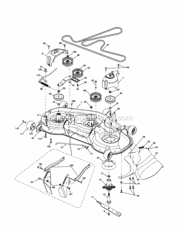 Page G Diagram and Parts List for 917257491  Craftsman Lawn Tractor